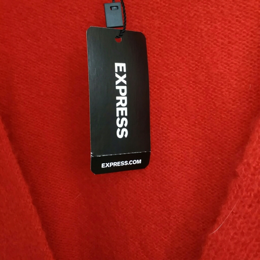NWT EXPRESS Red Wrap Sweater - Picture 5 of 11